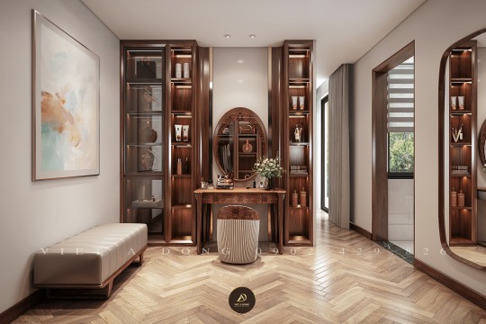  Lựa chọn kích thước bàn trang điểm bằng gỗ óc chó thời trang sao cho phù hợp?